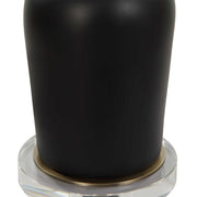 Uttermost Caviar Matte Black Glazed Ceramic Table Lamp With White Linen Shade