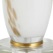 Uttermost Lyra White and Metallic Gold Table Lamp With Linen Shade
