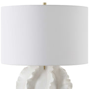 Uttermost Saylor White Glazed Ceramic Table Lamp With Linen Shade