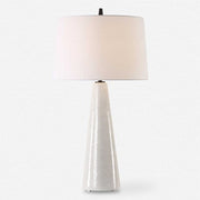 Uttermost Loire Cream Glazed Ceramic Table Lamp With White Linen Shade