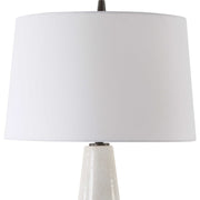 Uttermost Loire Cream Glazed Ceramic Table Lamp With White Linen Shade