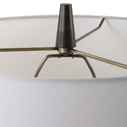 Uttermost Loire Cream Glazed Ceramic Table Lamp With White Linen Shade