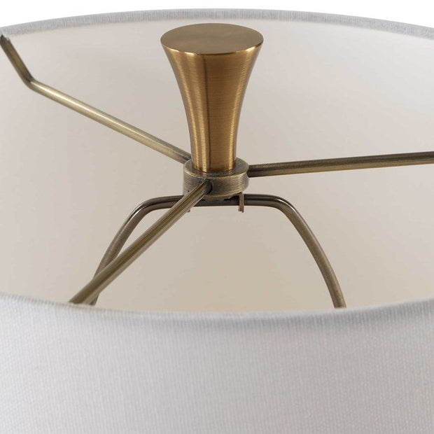 Uttermost Colette Ivory Stone Table Lamp With White Linen Shade