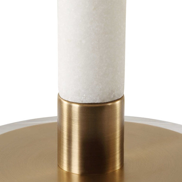Uttermost Colette Ivory Stone Table Lamp With White Linen Shade