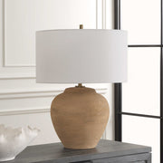 Uttermost Treviso Terracotta Table Lamp With White Linen Shade