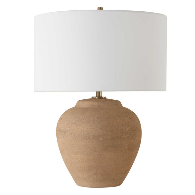 Uttermost Treviso Terracotta Table Lamp With White Linen Shade