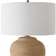 Uttermost Treviso Terracotta Table Lamp With White Linen Shade