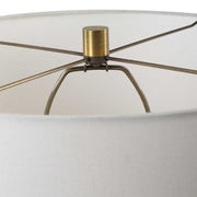Uttermost Rhine Seeded Glass Table Lamp With White Linen Shade
