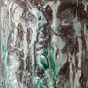 Uttermost Meltdown Ivory and Teal Textured Ceramic Table Lamp With White Linen Shade