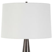 Uttermost Fralin Crackled White Ceramic Table Lamp With Linen