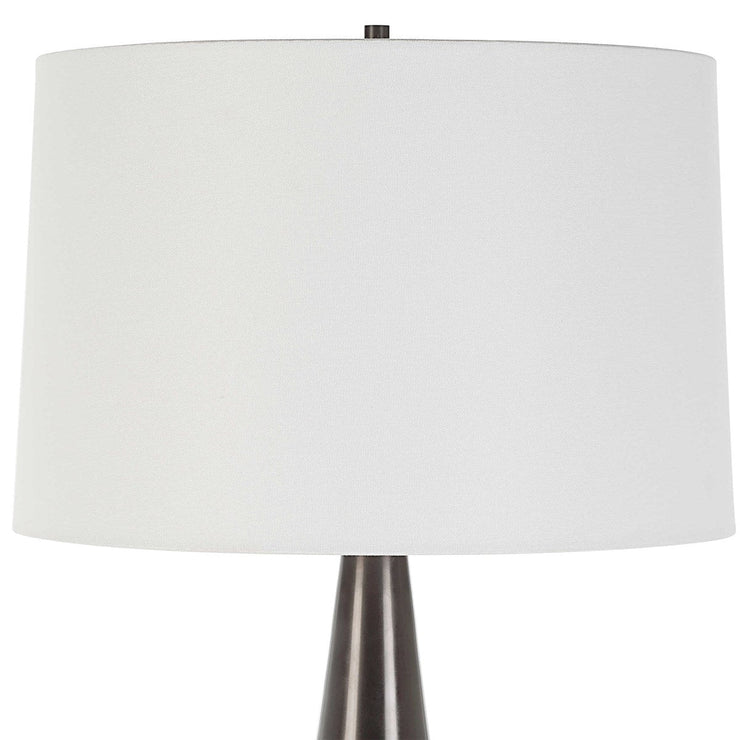 Uttermost Fralin Crackled White Ceramic Table Lamp With Linen