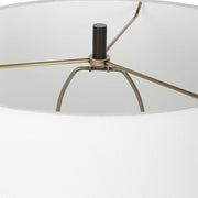 Uttermost Fralin Crackled White Ceramic Table Lamp With Linen