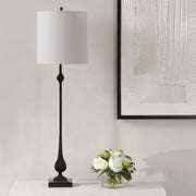 Uttermost Hightower Buffet Lamp With White Linen Shade