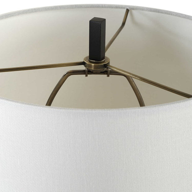 Uttermost Hightower Buffet Lamp With White Linen Shade