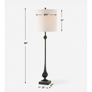 Uttermost Hightower Buffet Lamp With White Linen Shade