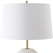 Uttermost Lynna Ivory Stone Table Lamp With White Linen Shade