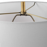 Uttermost Lynna Ivory Stone Table Lamp With White Linen Shade