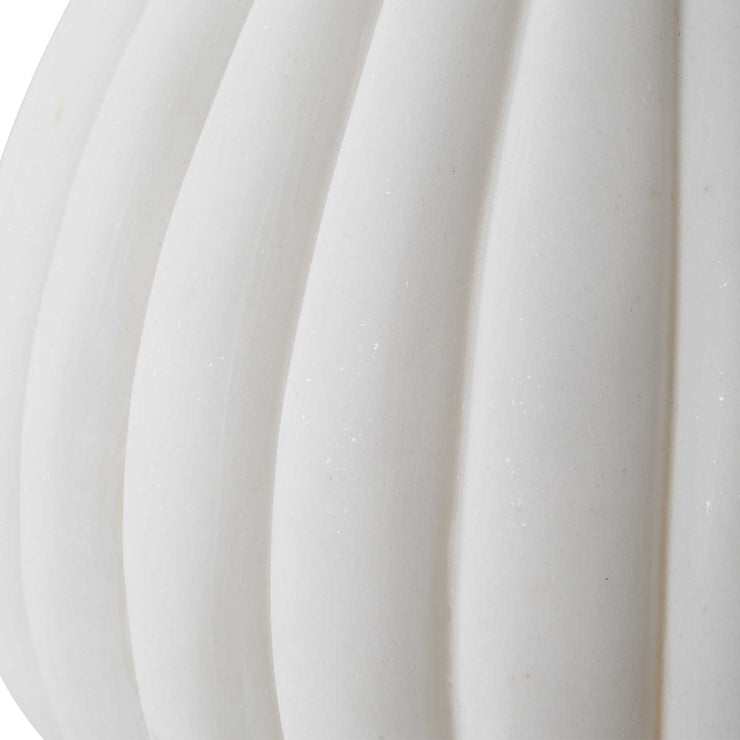 Uttermost Lynna Ivory Stone Table Lamp With White Linen Shade