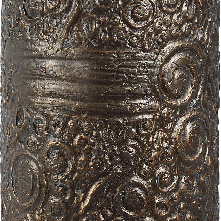 Uttermost Malaga Aged Bronze Ceramic Table Lamp With White Linen Shade