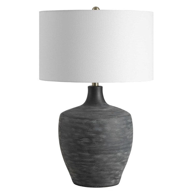 Uttermost Graphite Distressed Charcoal Table Lamp