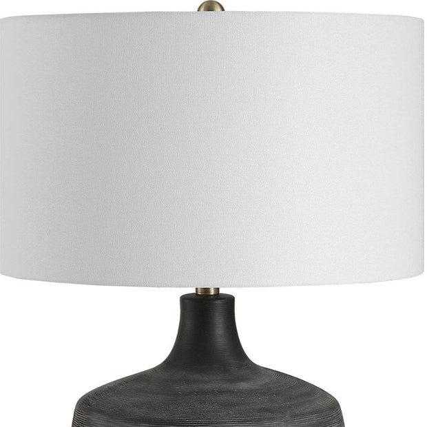Uttermost Graphite Distressed Charcoal Table Lamp
