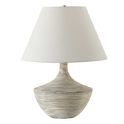 Uttermost Carafe Charcoal and Ivory Ceramic Table Lamp With Linen Shade