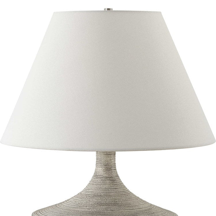 Uttermost Carafe Charcoal and Ivory Ceramic Table Lamp With Linen Shade