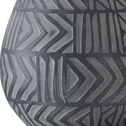 Uttermost Natchez Charcoal Ceramic Table Lamp With White Linen Shade
