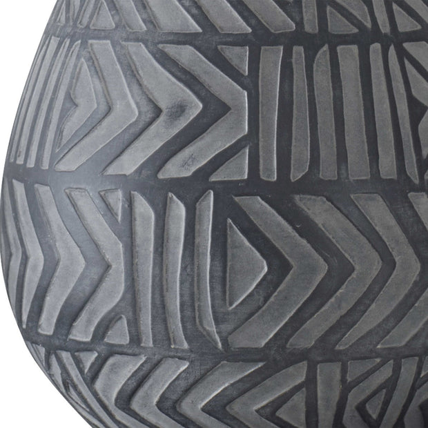 Uttermost Natchez Charcoal Ceramic Table Lamp With White Linen Shade