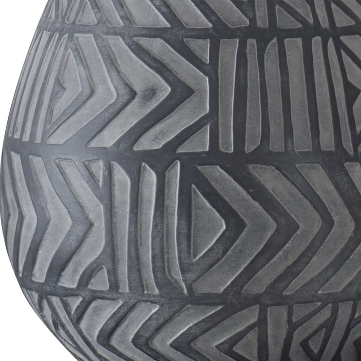Uttermost Natchez Charcoal Ceramic Table Lamp With White Linen Shade