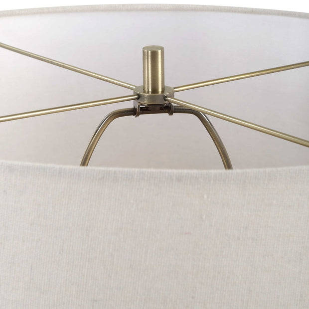 Uttermost Pueblo Ceramic Table Lamp With Light Beige Linen Shade