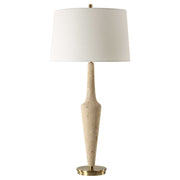 Uttermost Juliet Travertine Table Lamp With White Linen Shade