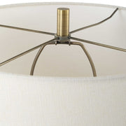 Uttermost Juliet Travertine Table Lamp With White Linen Shade