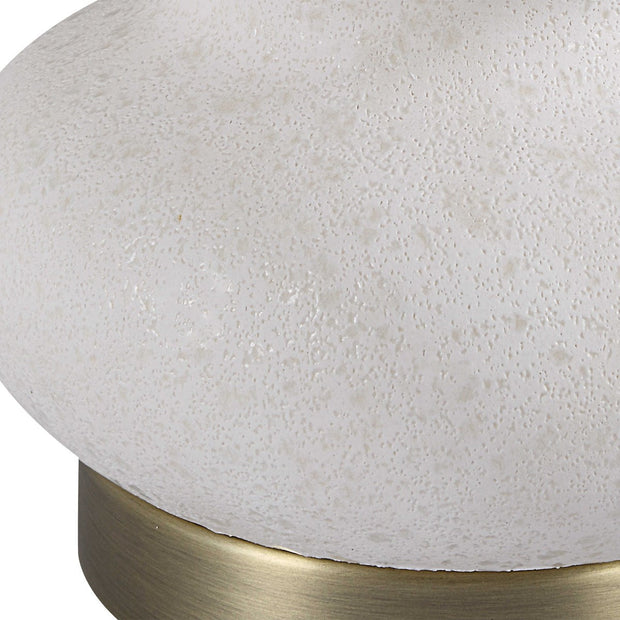 Uttermost Liora White Glazed Porcelain Table Lamp With Linen Shade