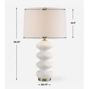 Uttermost Liora White Glazed Porcelain Table Lamp With Linen Shade