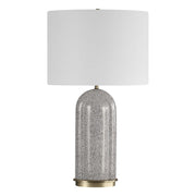 Uttermost Dapple Ceramic Table Lamp With White Linen Shade