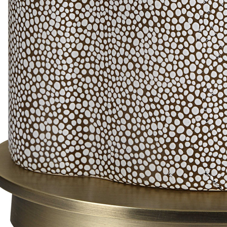 Uttermost Dapple Ceramic Table Lamp With White Linen Shade