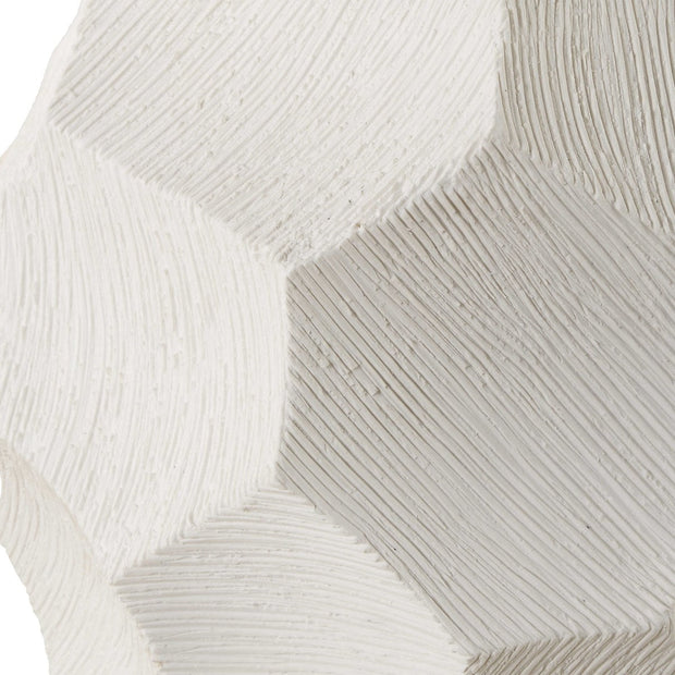 Uttermost On Edge Chalk White Glazed Textured Ceramic Table Lamp With White Linen Shade