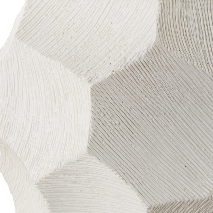 Uttermost On Edge Chalk White Glazed Textured Ceramic Table Lamp With White Linen Shade