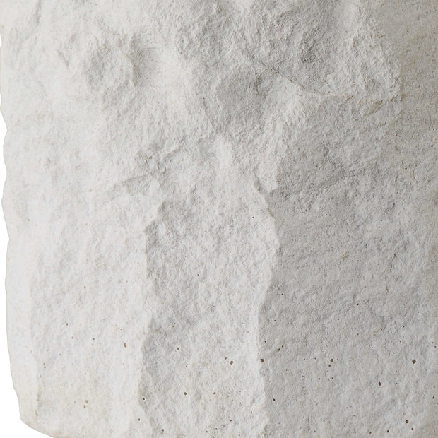 Uttermost Vieste White Sandstone Table Lamp With Linen Shade