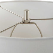 Uttermost Essex Hunter Green Crackled Glaze Ceramic Table Lamp With White Linen Shade