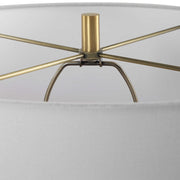 Uttermost Verdant Abstract Ceramic Table Lamp With White Linen Shade