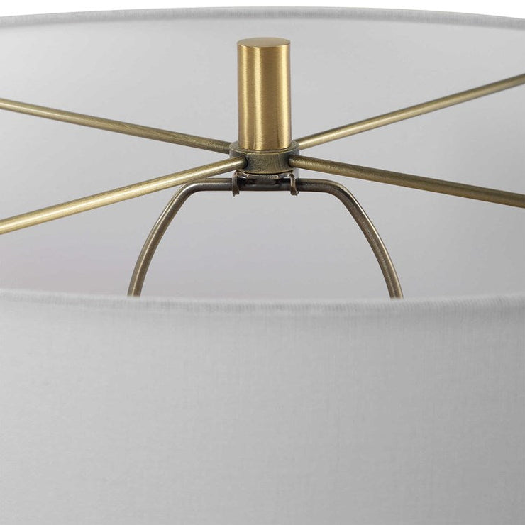 Uttermost Verdant Abstract Ceramic Table Lamp With White Linen Shade
