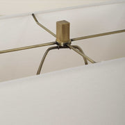 Uttermost Turning Point Travertine Table Lamp With White Linen Shade