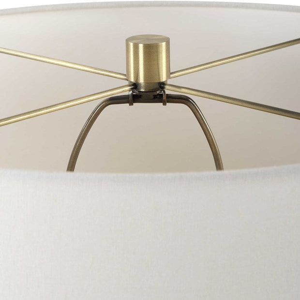 Uttermost Out Of Time Seeded Glass Table Lamp With Linen Shade
