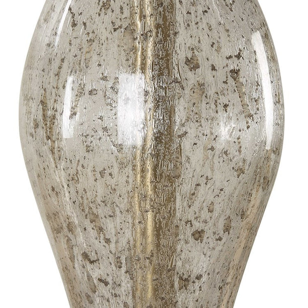 Uttermost Out Of Time Seeded Glass Table Lamp With Linen Shade