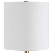 Uttermost Lautoka Brass Buffet Lamp With White Linen Shade