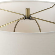 Uttermost Aubrey Travertine Table Lamp With White Linen Shade