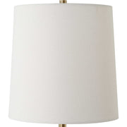 Uttermost Indent Travertine Accent Lamp With White Linen Shade