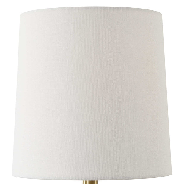 Uttermost A Cut Above White Marble Table Lamp With Linen Shade